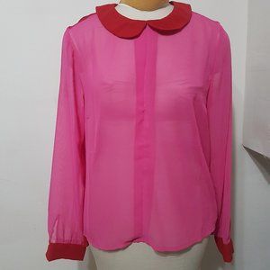 Pink and Red Blouse